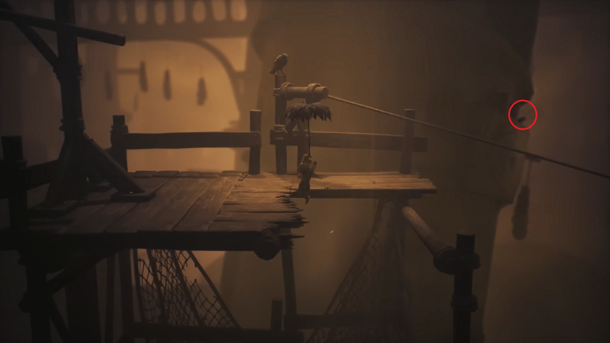 Little Nightmare III Sixth Crow on Building Far Awy Near zipline in Necropolis.png