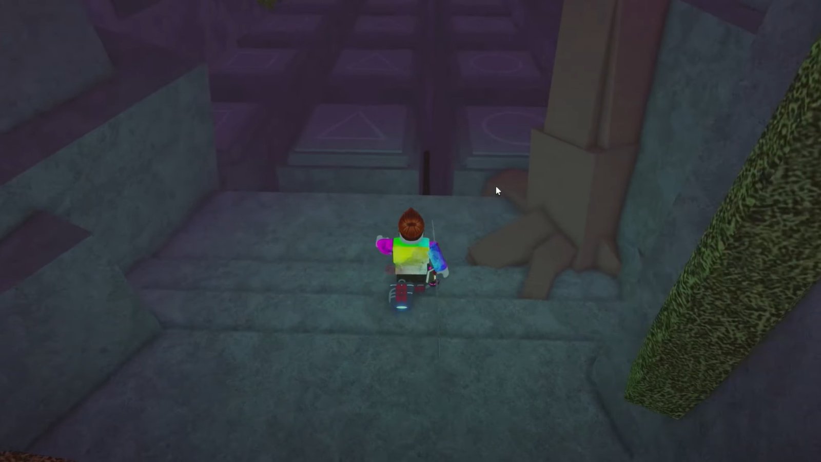 Fisch screenshot featuring the Platform Puzzle in the Forgotten Temple.