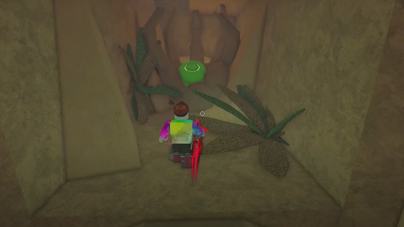 Fisch screenshot featuring the Obstacle Course puzzle in the Forgotten Temple.