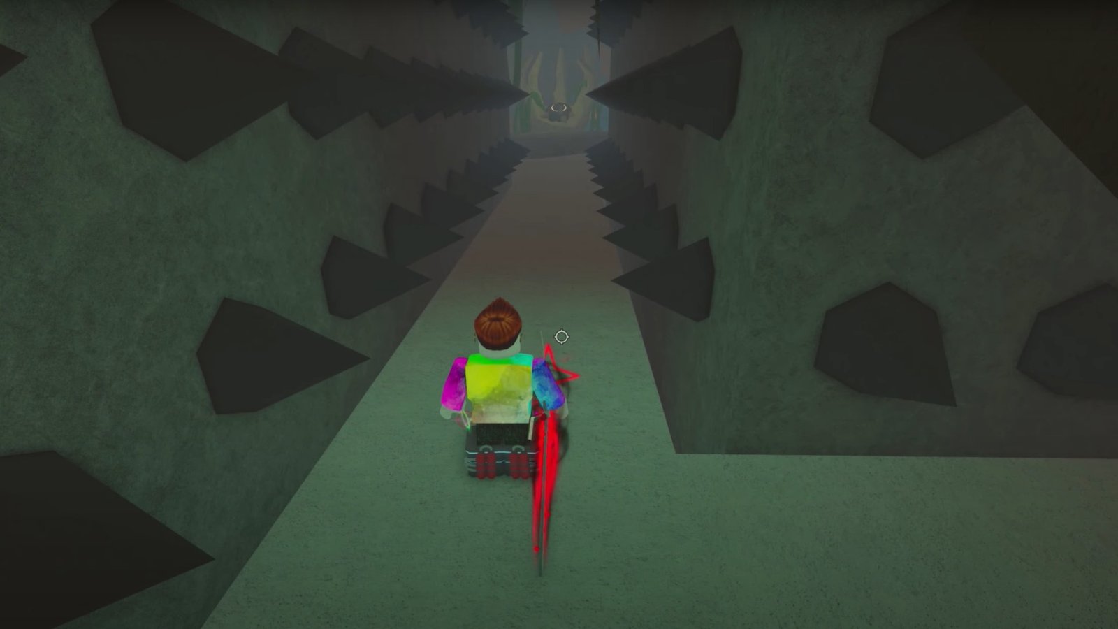 Fisch screenshot featuring the Spike Room puzzle in the Forgotten Temple.