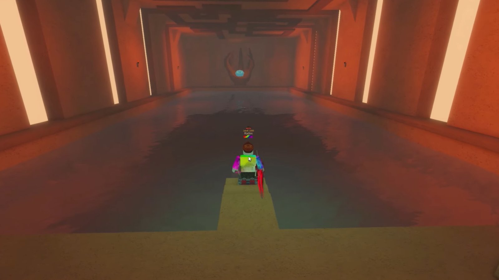 Fisch screenshot featuring the Invisible Path puzzle in the Forgotten Temple.