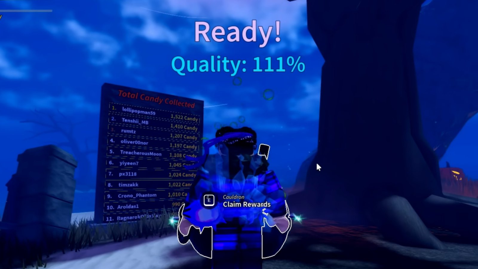 Prospecting screenshot featuring the player at The Cauldron, where Rock Candy is obtained.