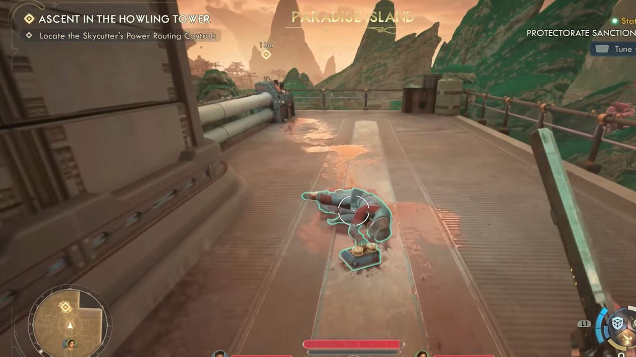 The fifth dead body containing the Protectorate Armorial ID in The Outer Worlds 2