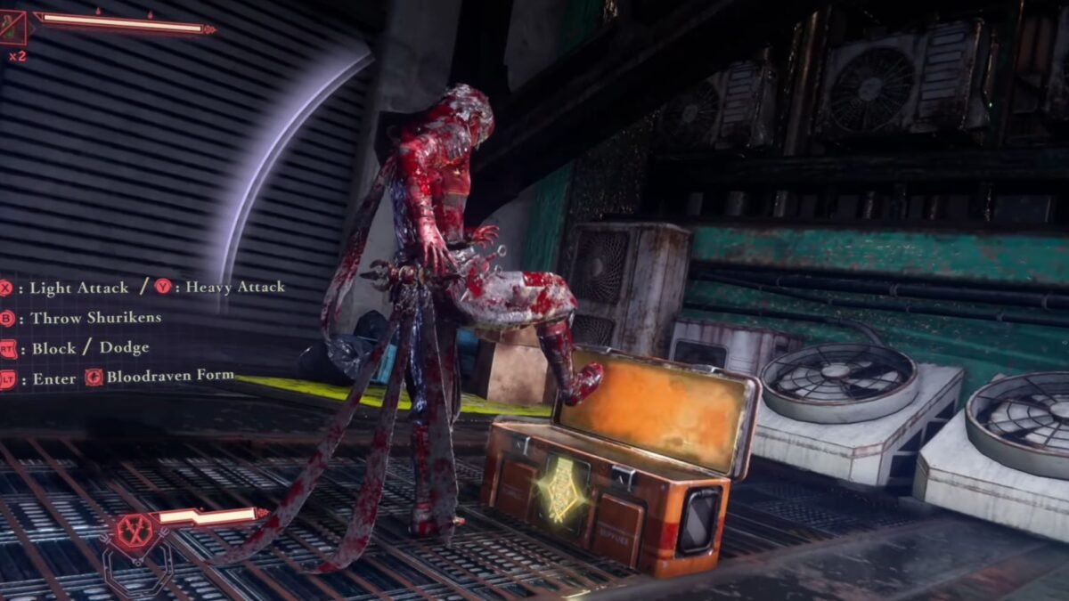 Opening a chest in Ninja Gaiden 4