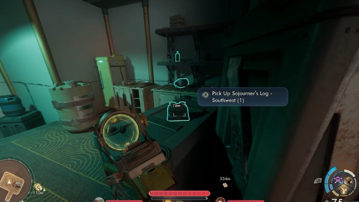 Collecting the Sojourner’s Log (Southwest) in The Outer Worlds 2