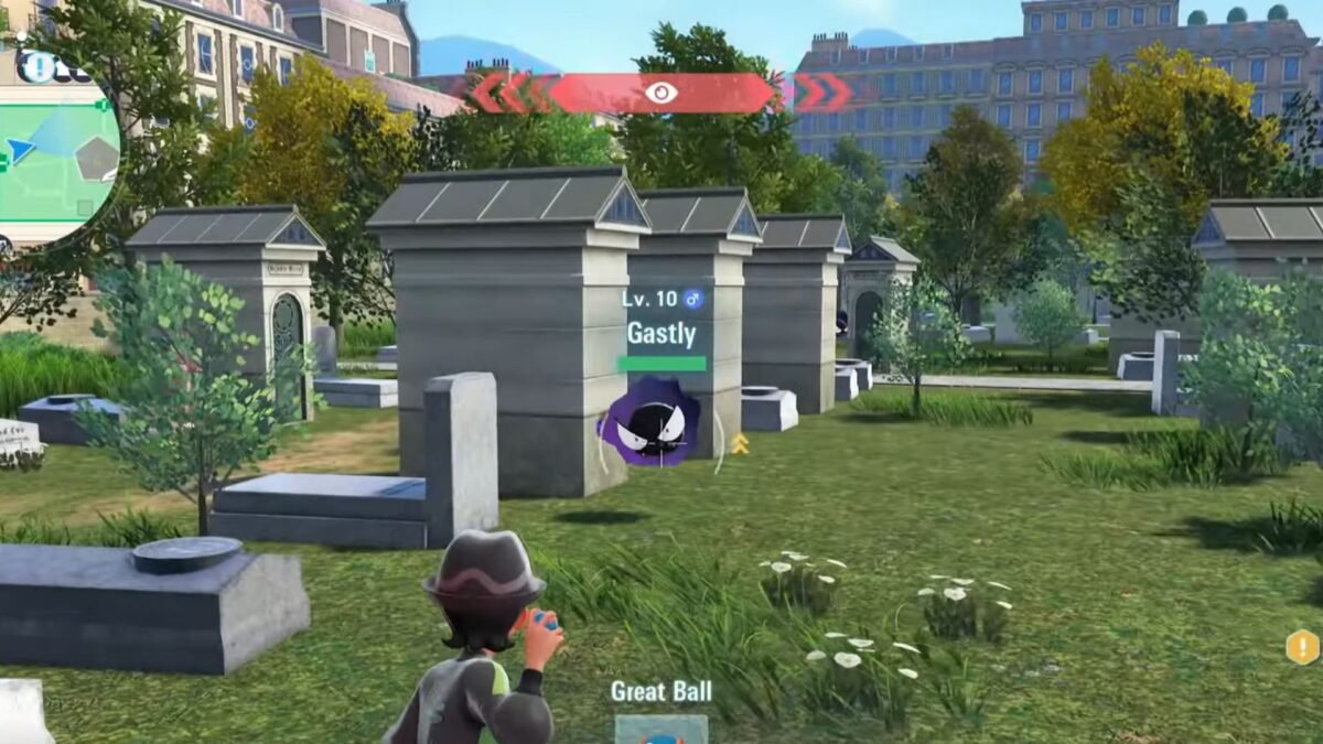 Capturing Gastly in Pokemon Legends Z-A