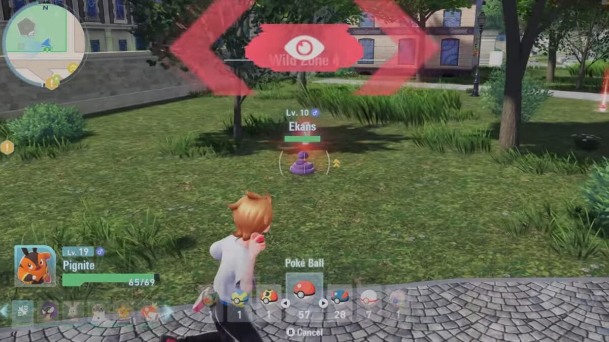 Capturing Ekans in Pokemon Legends Z-A