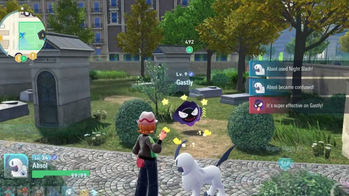Capturing Gastly in Pokemon Legends Z-A