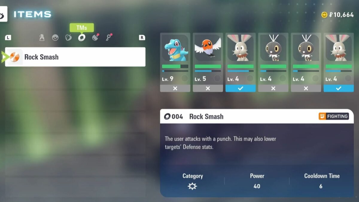 Looking at the various moves in Talking to Mable in Pokemon Legends Z-A