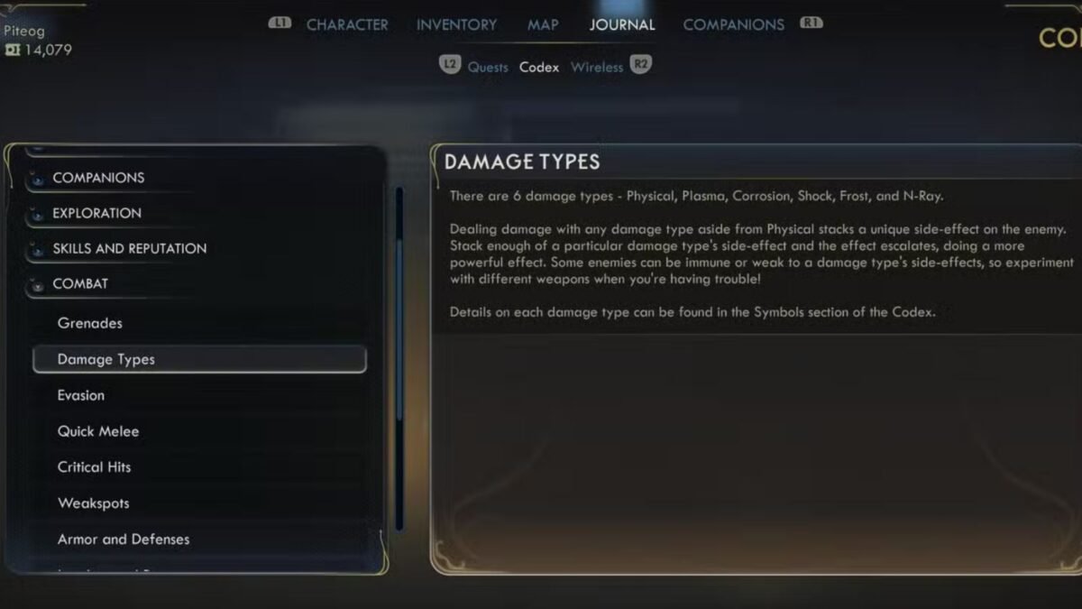 Damage Types in The Outer Worlds 2