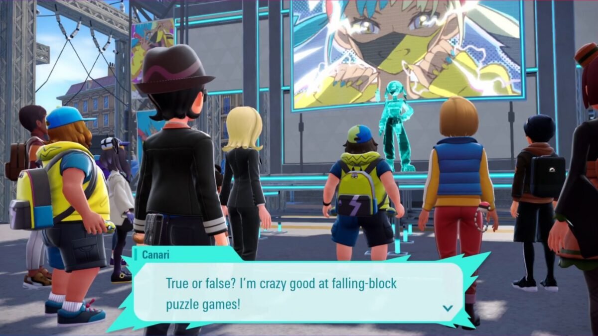 Answering Canari's questions in Pokemon Legends Z-A