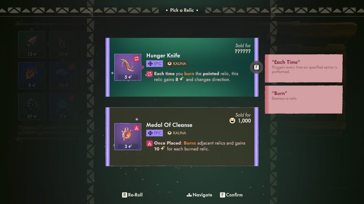 How to Sell Relics at a Higher Price in Moonlighter 2: The Endless Vault Relic Epic Quality Options