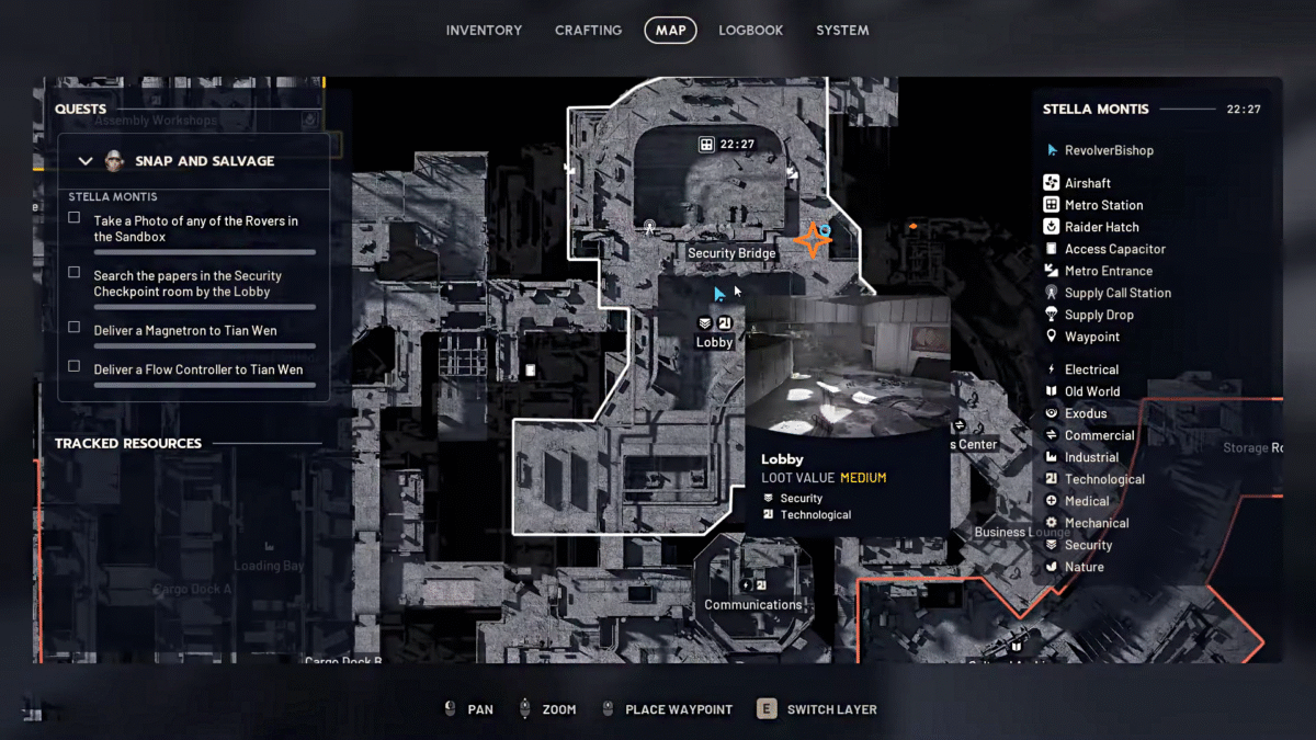 Arc Raiders Snap and Salavege Lobby Area