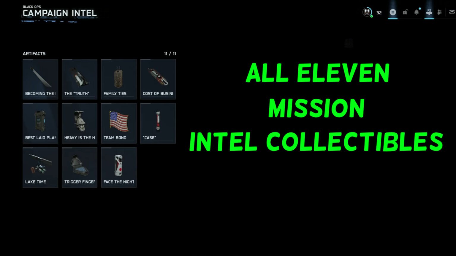 Call of Duty BO7 - All 11 Mission Intel Collectibles