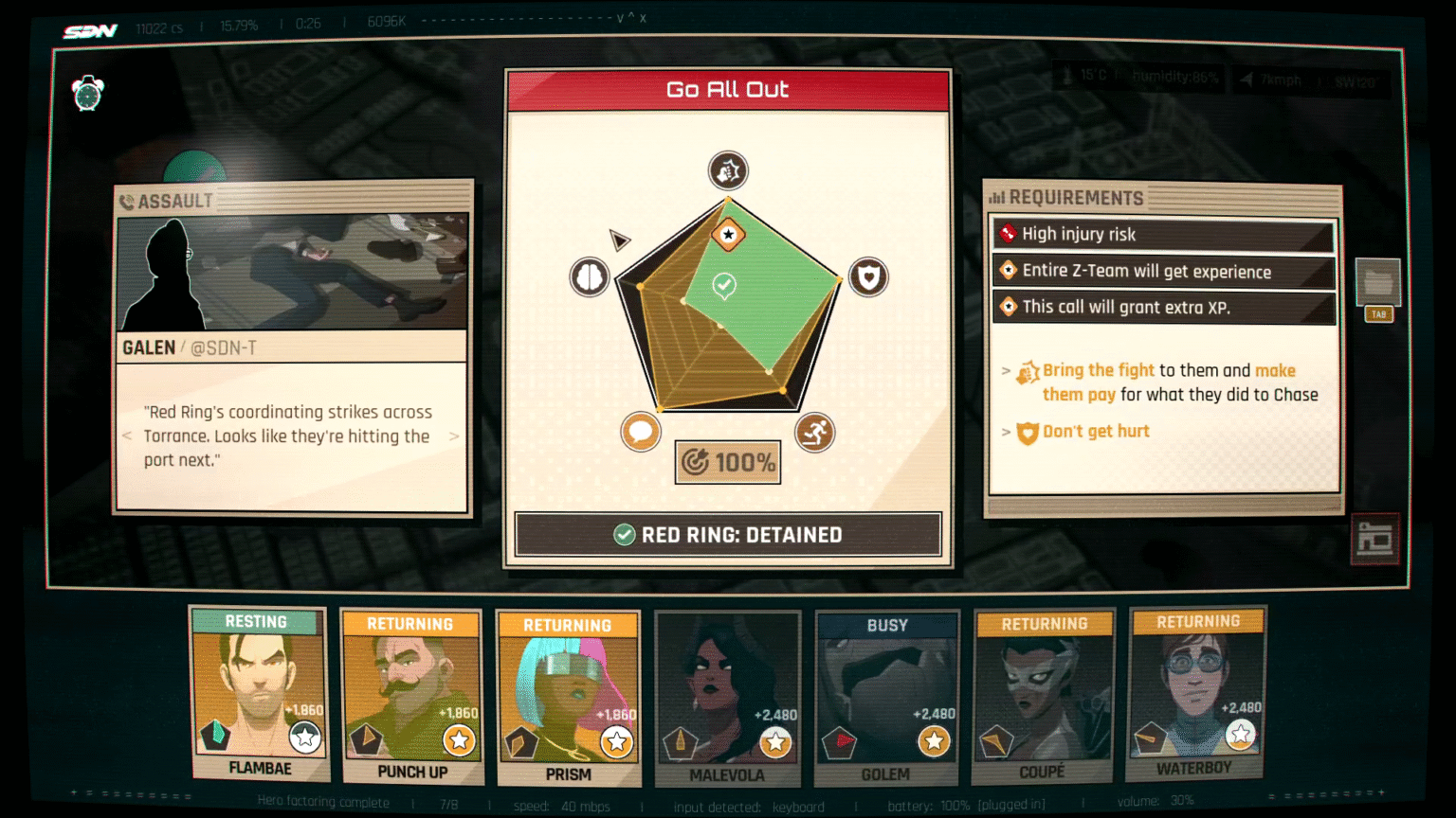 Dispatch Go All Out Completion Screen Chapter 7