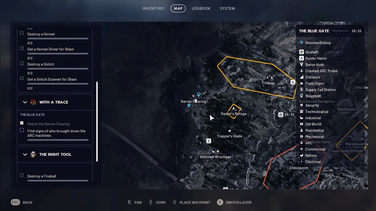 ARC Raiders Barren Clearing map location.