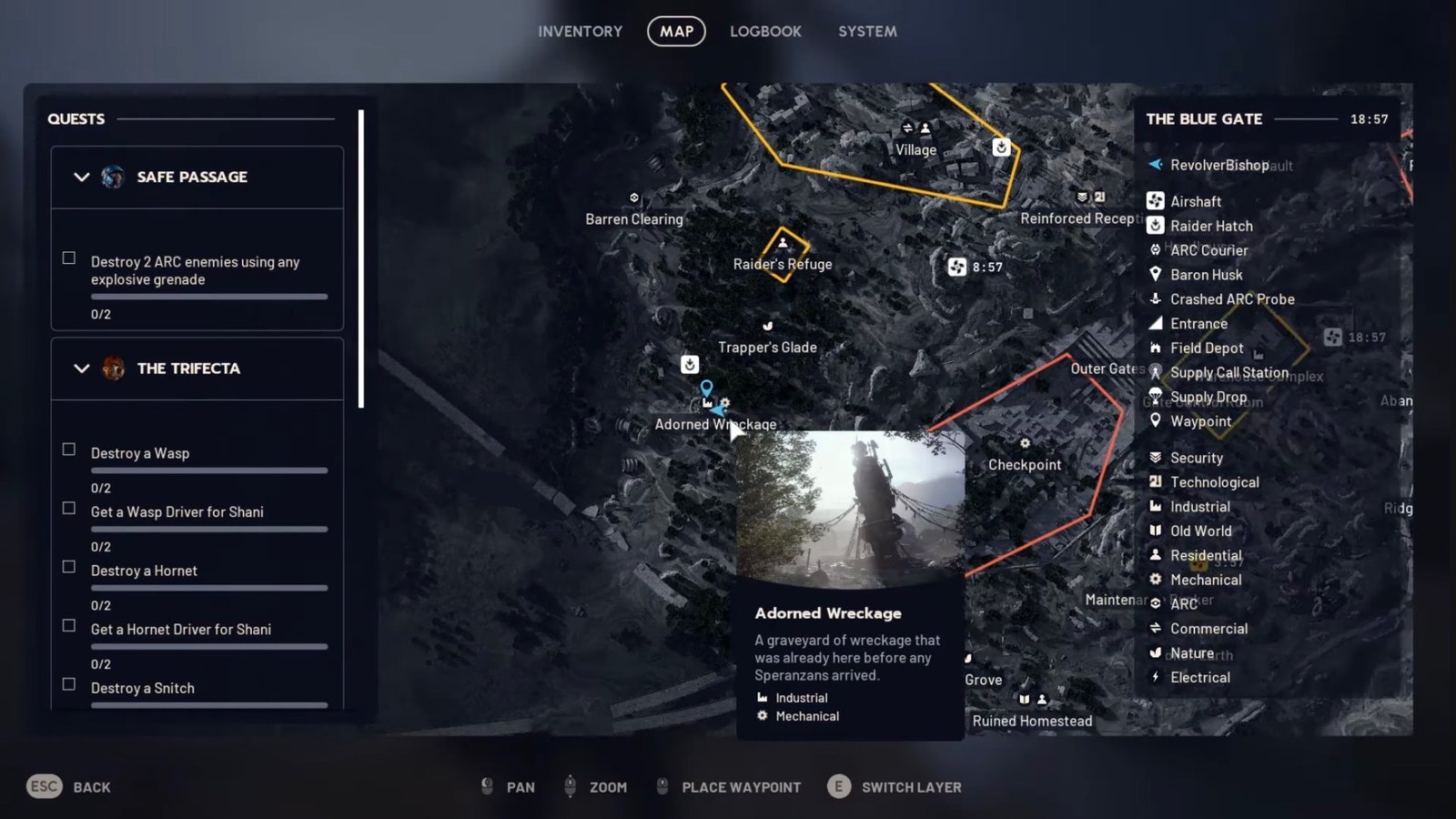 ARC Raiders Adorned Wreckage map location.