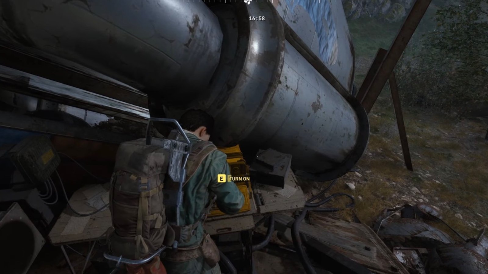 ARC Raiders inspecting the communications device, final objective required for the With A Trace quest,