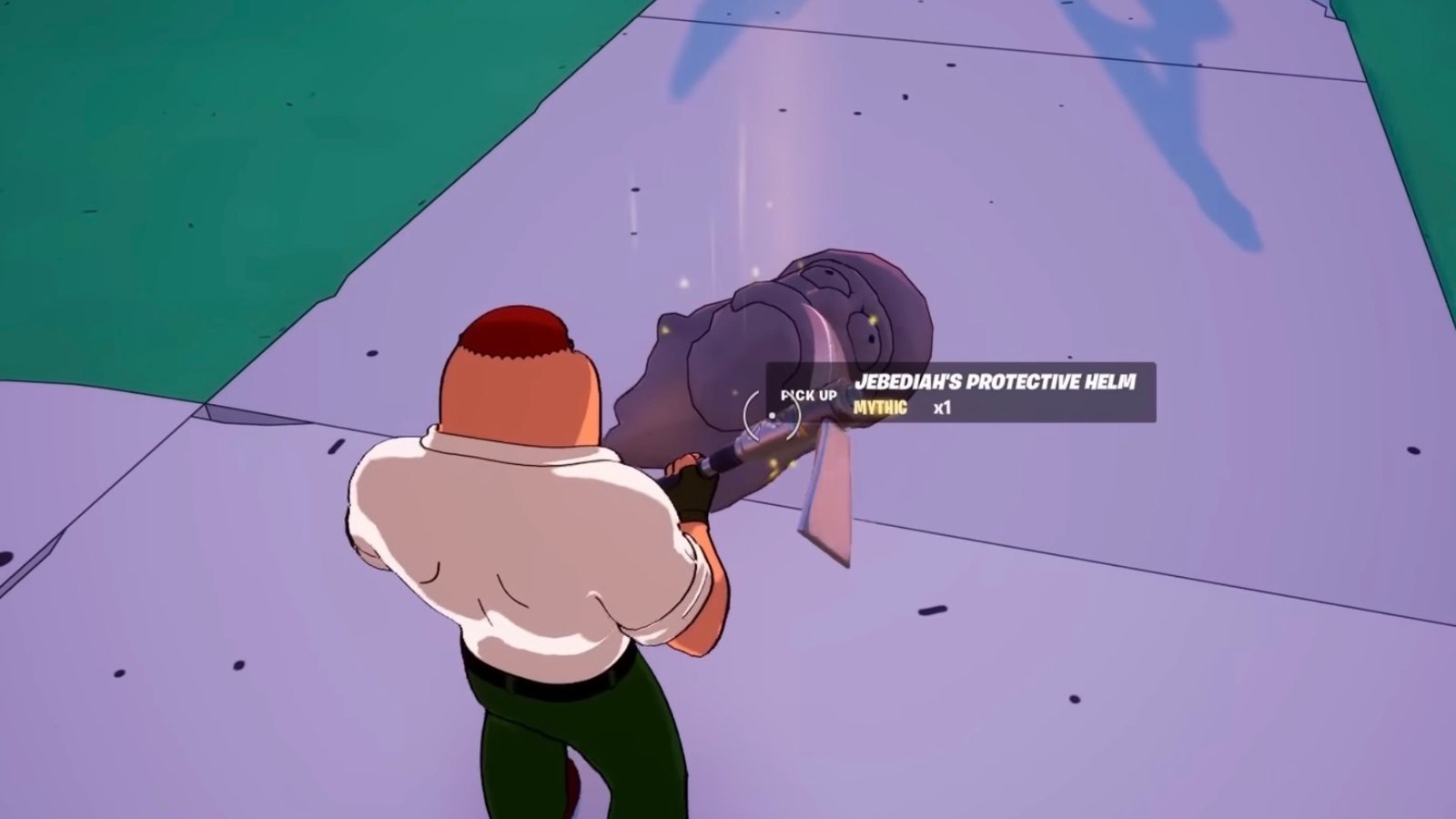 Fortnite Jebediah's Protecting Helm mythic item.