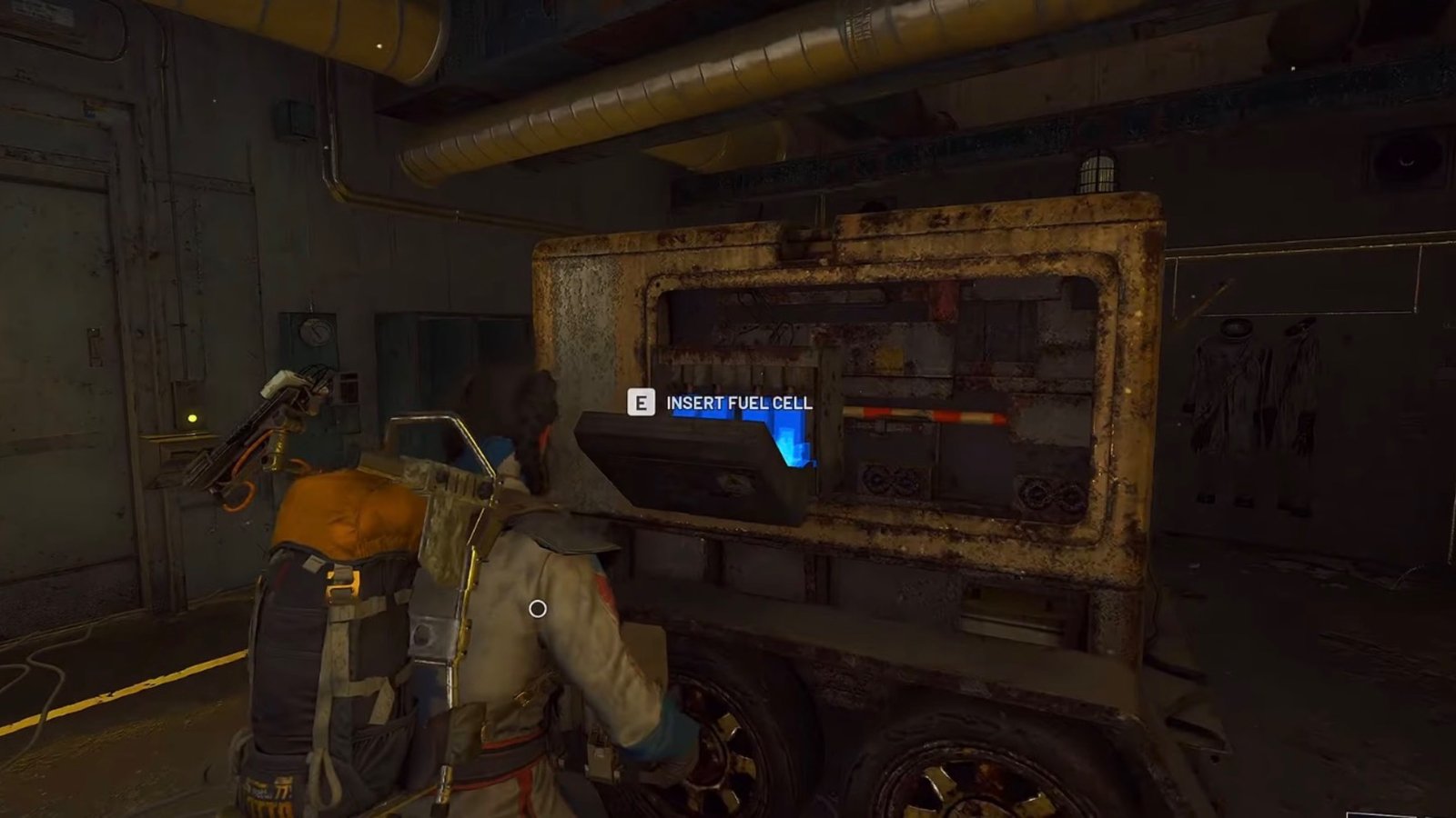 ARC Raiders inserting the Fuel Cell into the Launch Tower Generator Console.