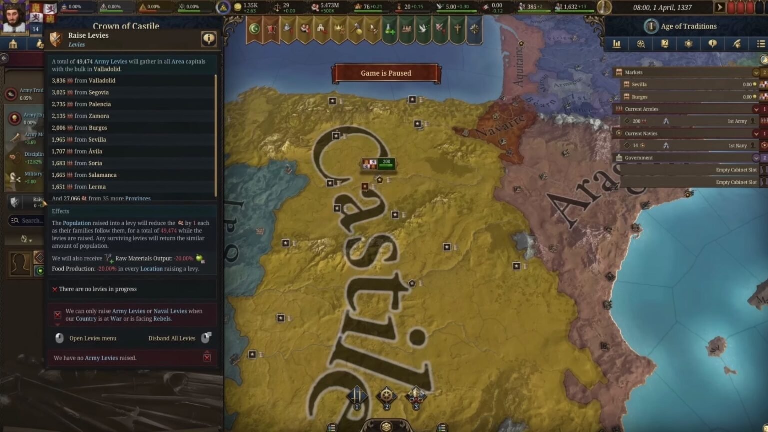 How To Get More Levies In Europa Universalis V.