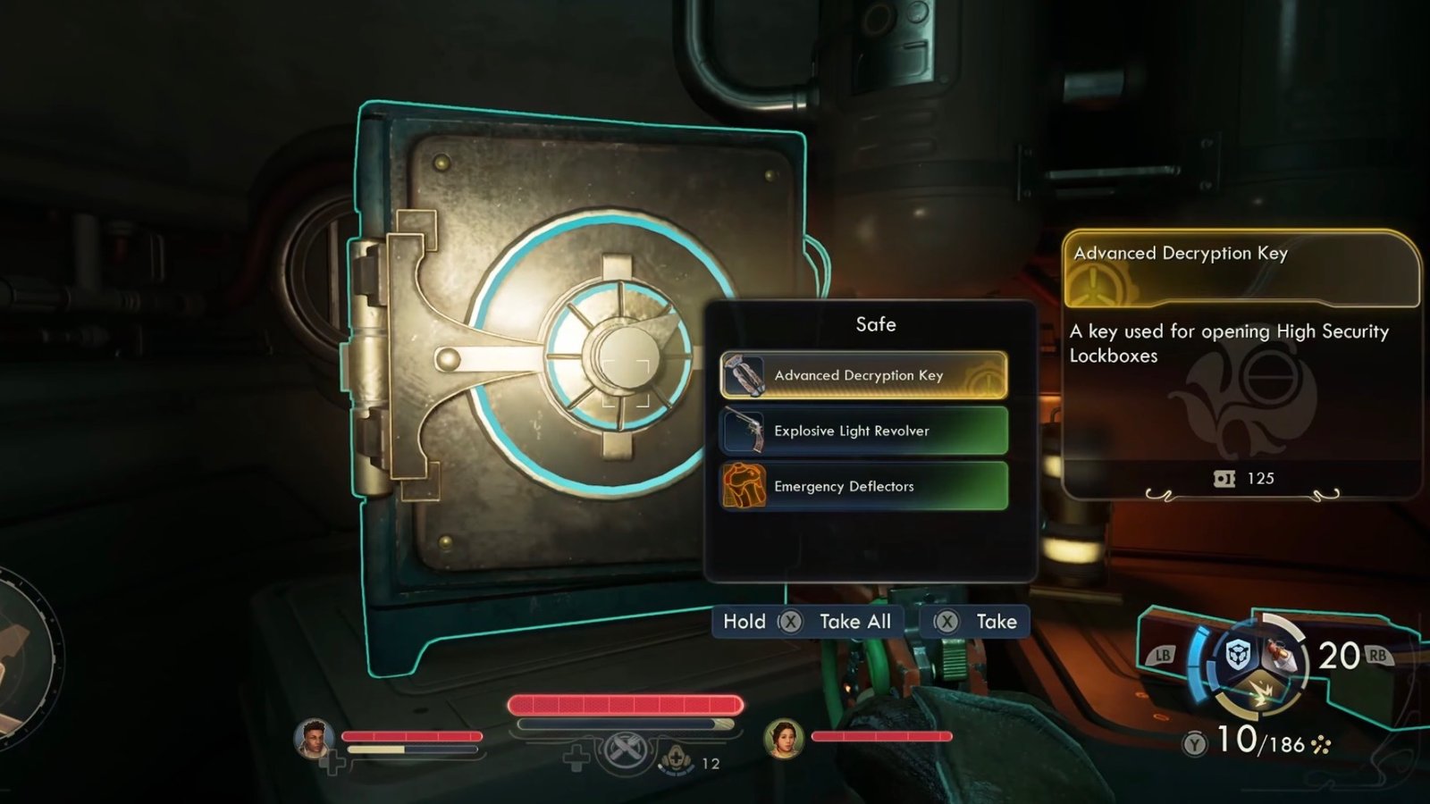 The Outer Worlds 2 featuring the player looting the Befuddled Fisherman's House.