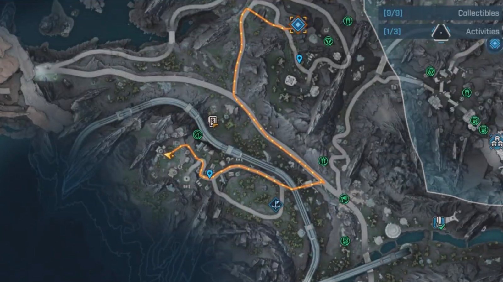 Borderlands 4 featuring The Boss' hideout map location.