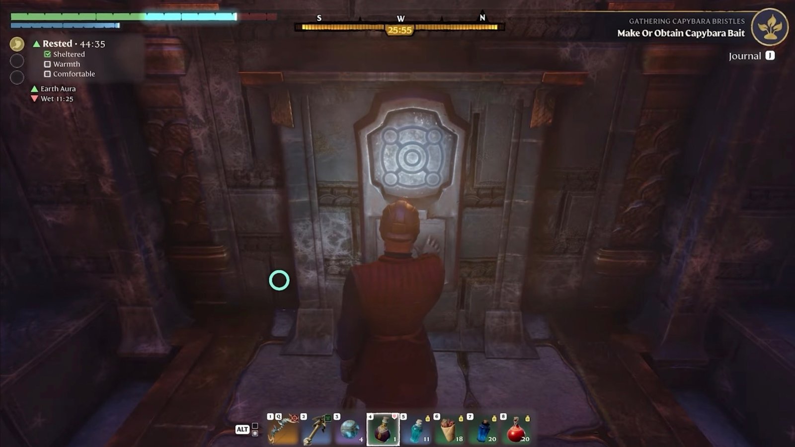 Pushing the second Button inside the Night Sanctum in Enshrouded.