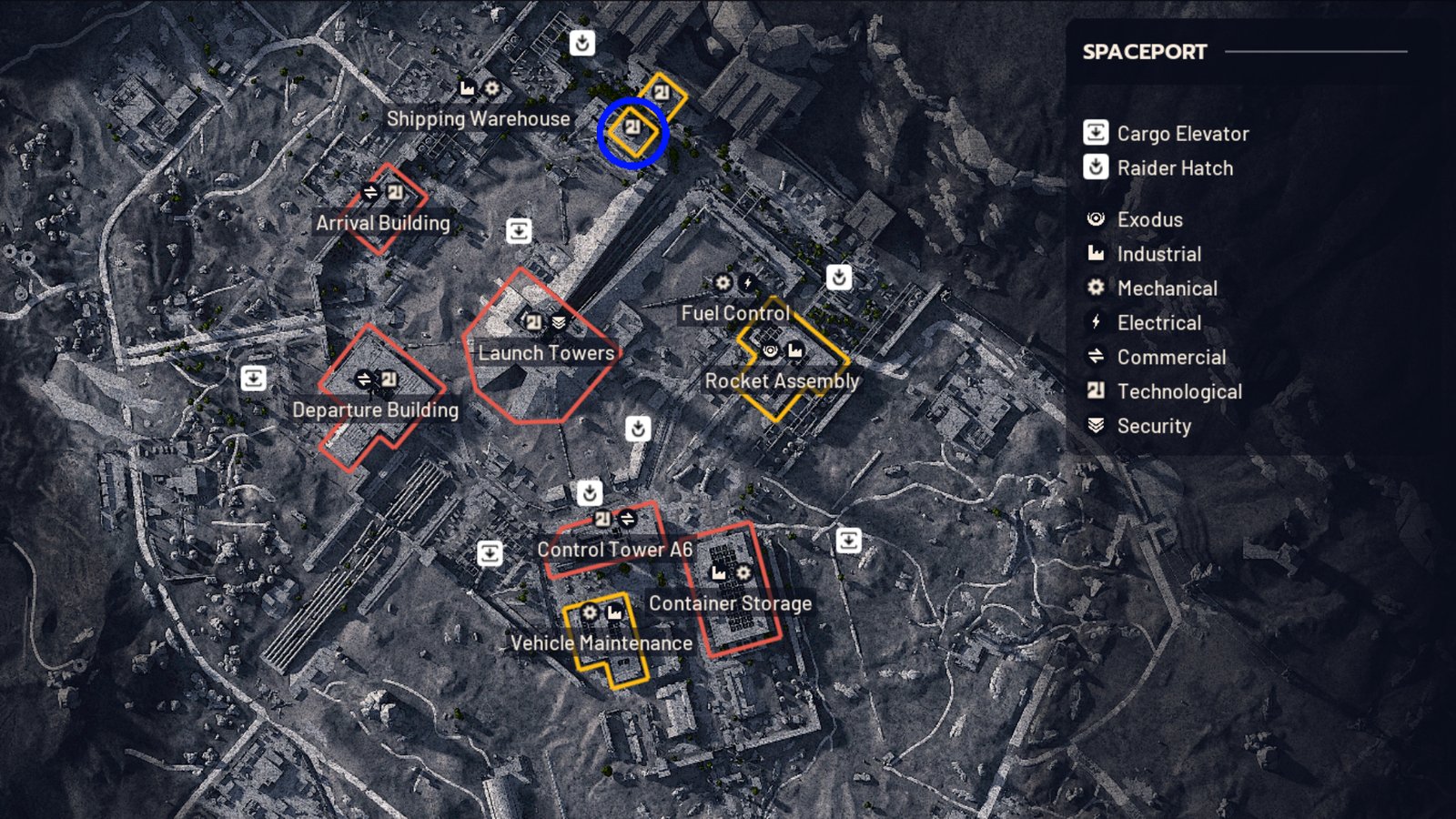 Spaceport map Back On Top Quest location