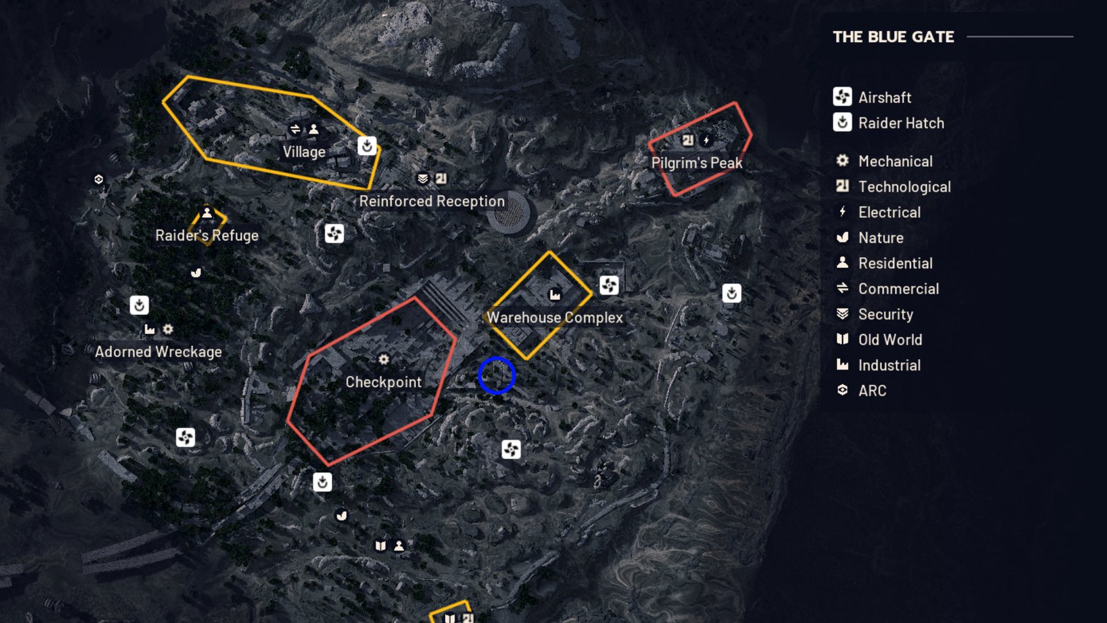 The Blue Gate map location Back On Top Quest