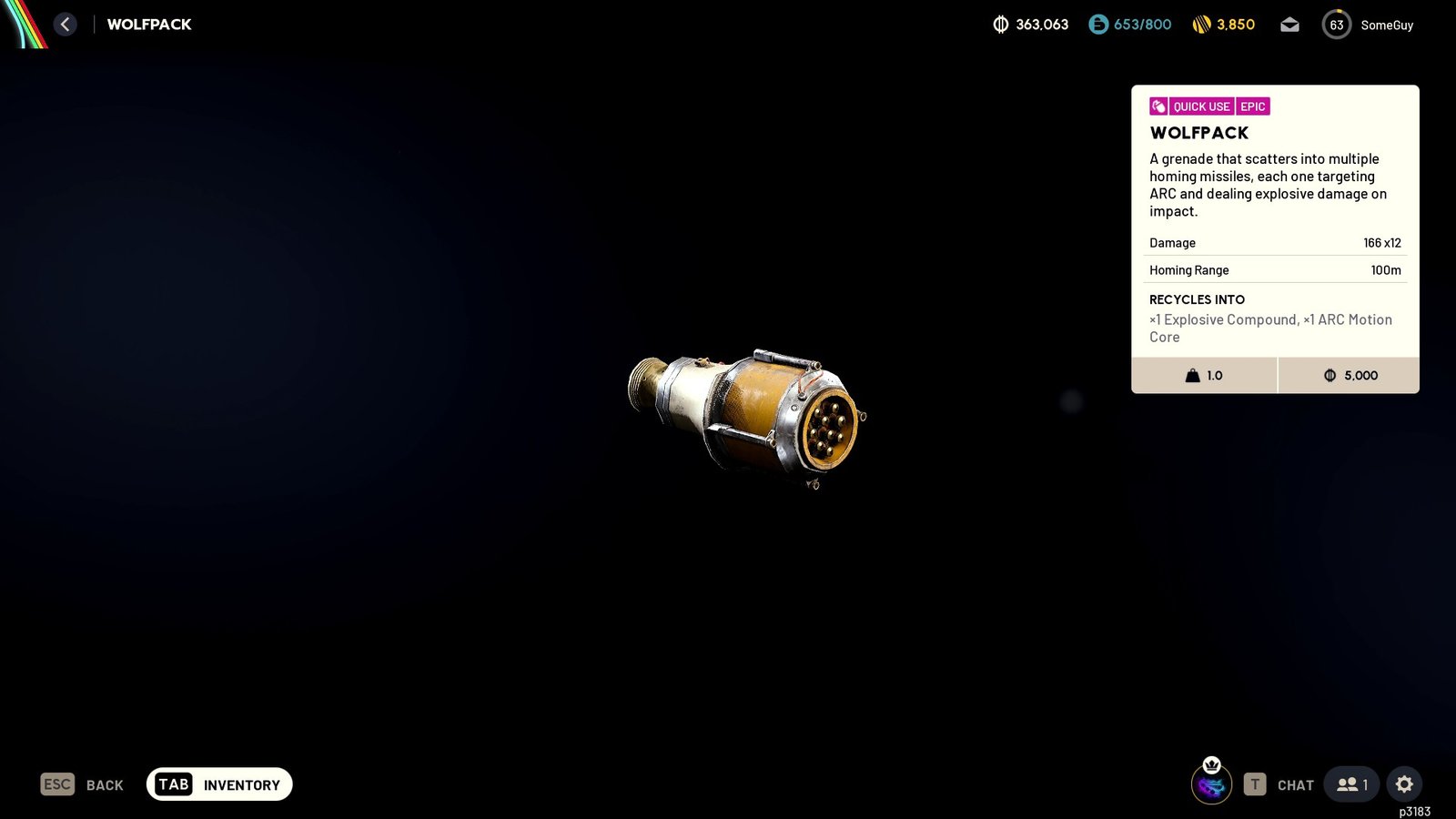 ARC Raiders Wolfpack Inspect