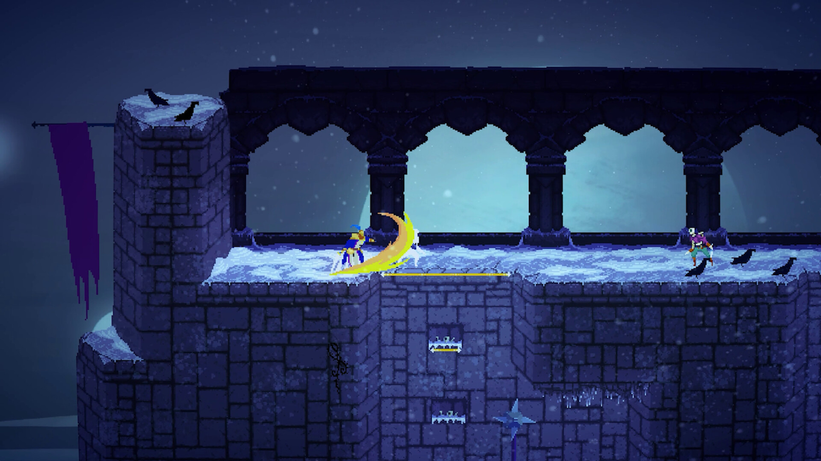 A gameplay image of the metroidvania Adventure of Samsara