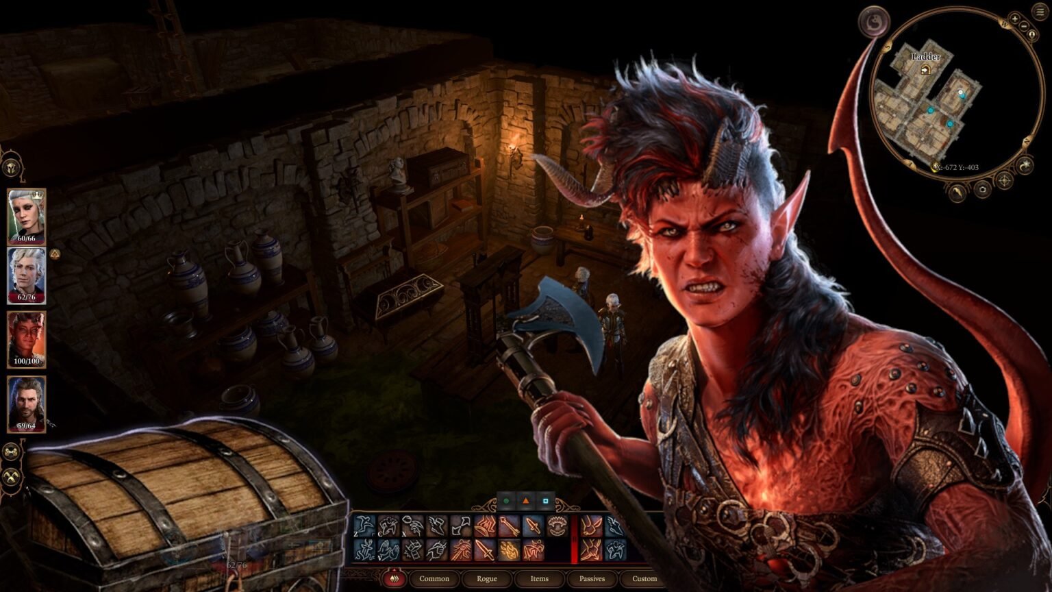 Baldur's Gate 3 Toll House Treasure Room with Karlach