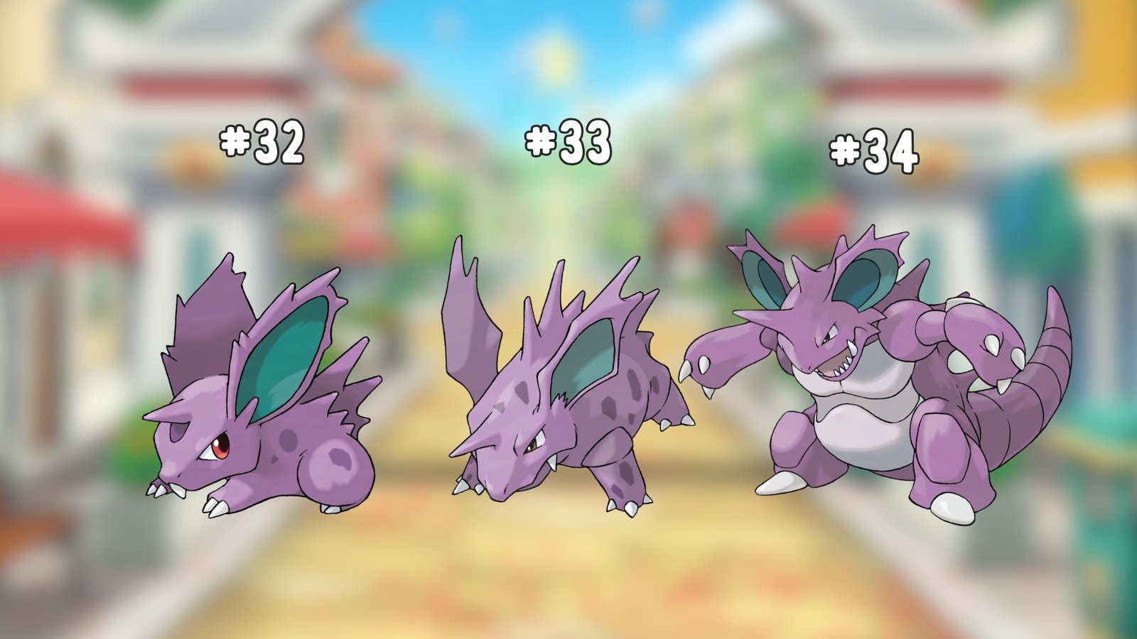 Nidoran, Nidorino, and Nidoking