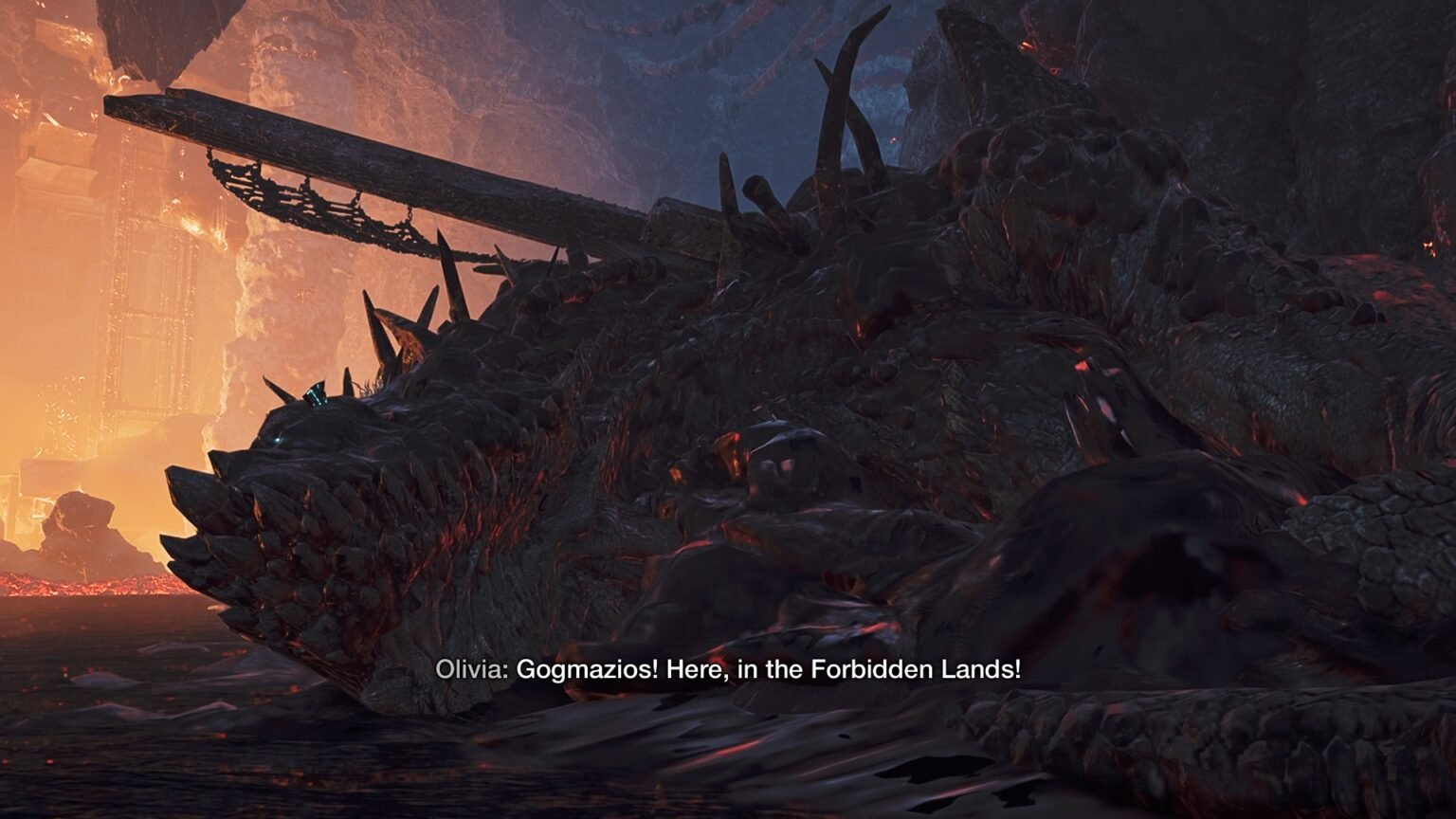 Gogmazios from Monster Hunter Wilds sleeping.