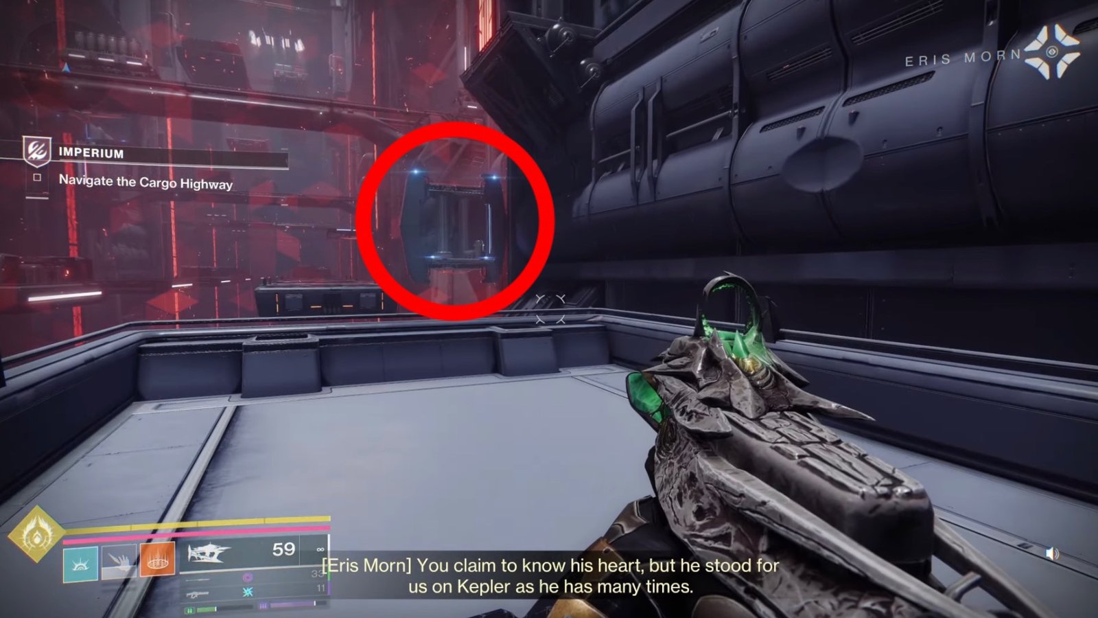 The second opening on the Red Barrier in the Cargo Highway in Destiny 2: Renegades.