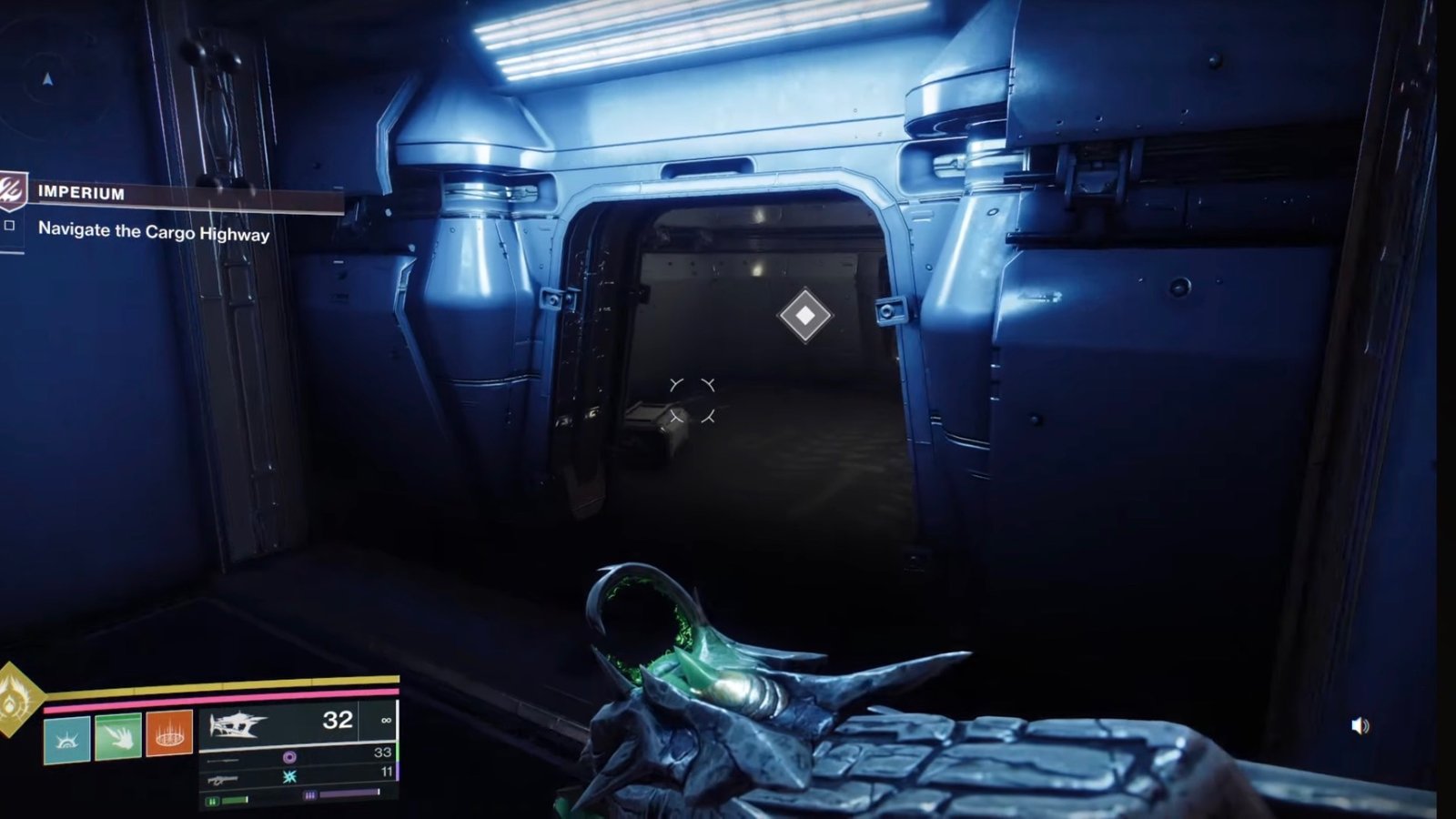 Reaching the Garbage Disposal from the Cargo Highway in Destiny 2: Renegades.