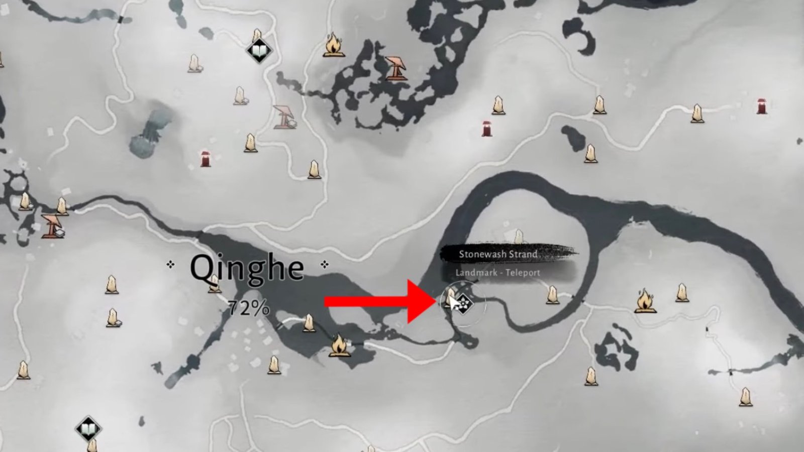 Iron Hammer Wang's cat map location in Where Winds Meet.