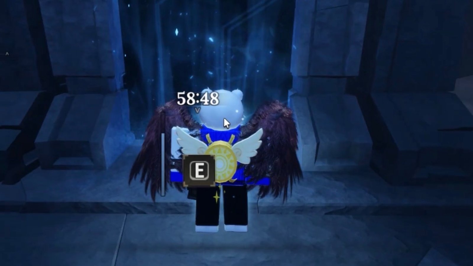 Waiting for the portal to open to fight Golem in The Forge.