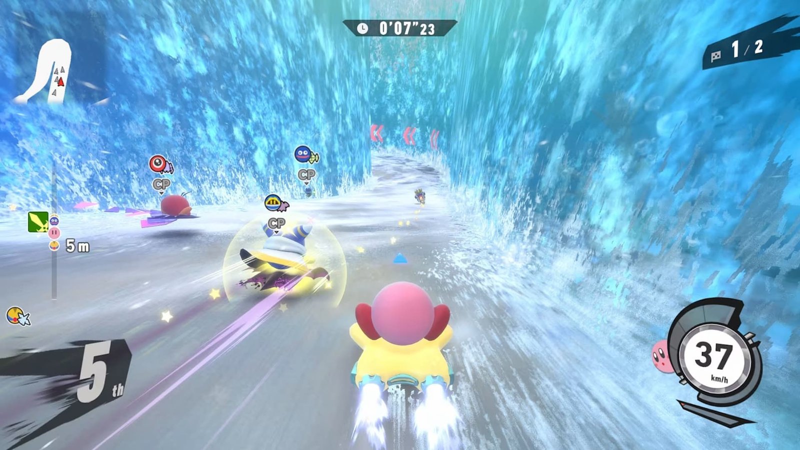 Sliding Down a Slope in Kirby Air Riders