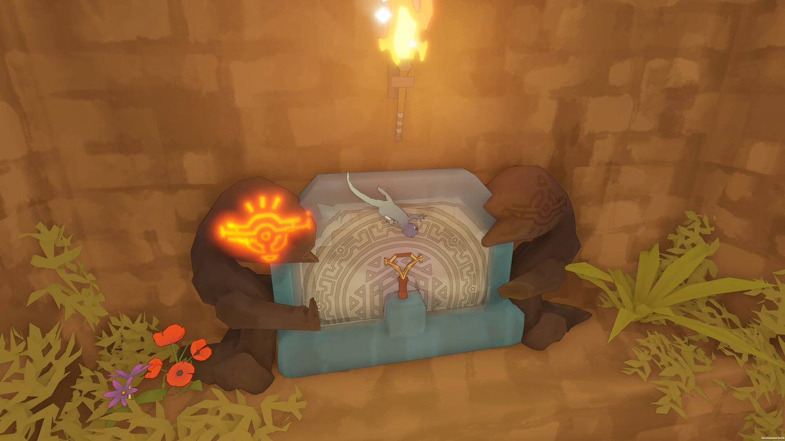 Lizard Solving an Ancient Puzzle in Gecko Gods