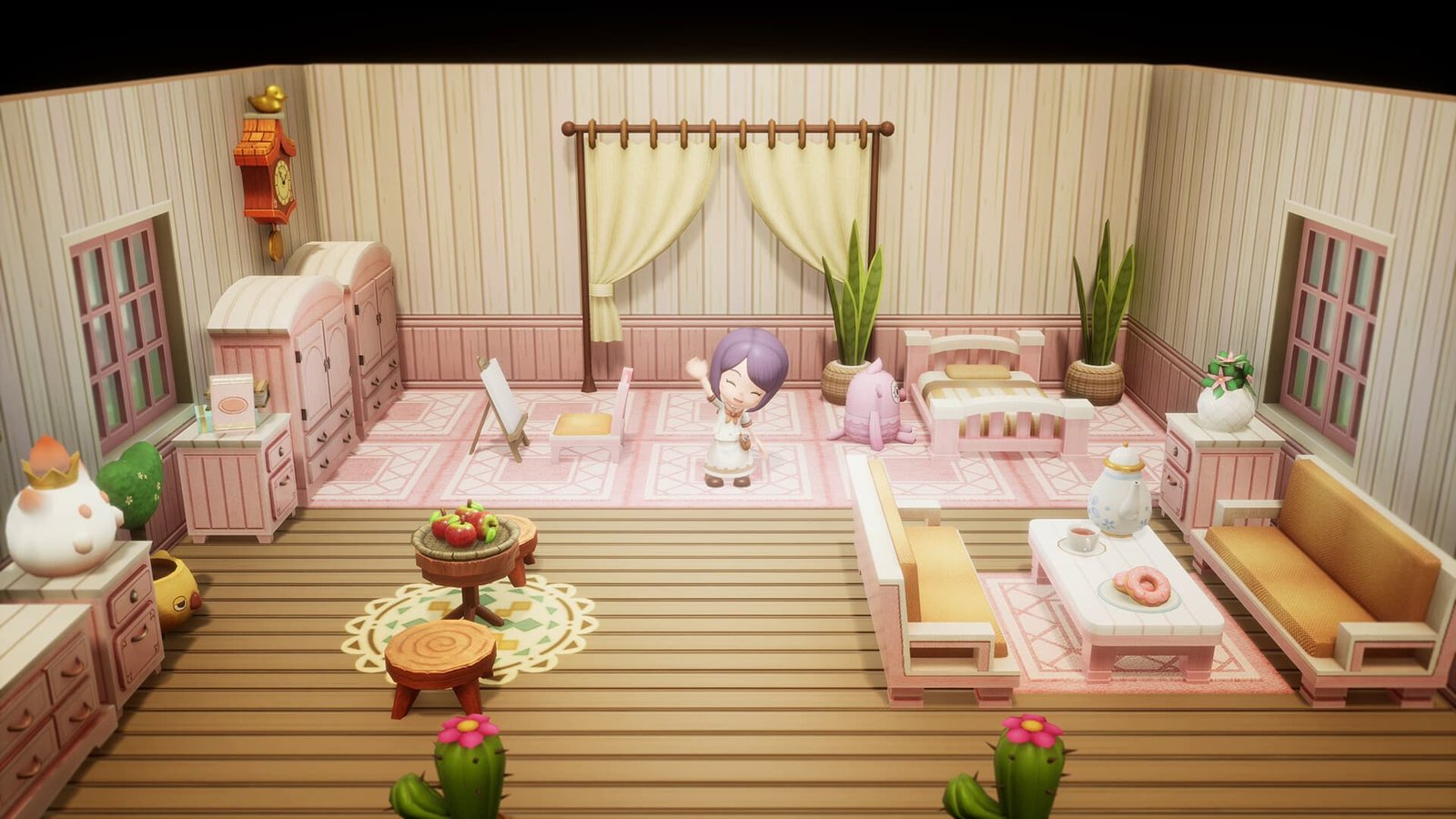 Standing in a Decorated Home in Fantasy Life i The Girl Who Steals Time