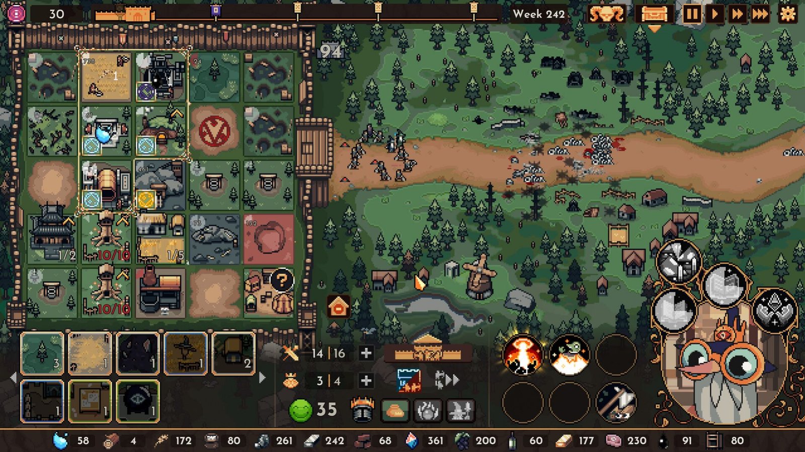 The King is Watching Week 242 Battle Screen.