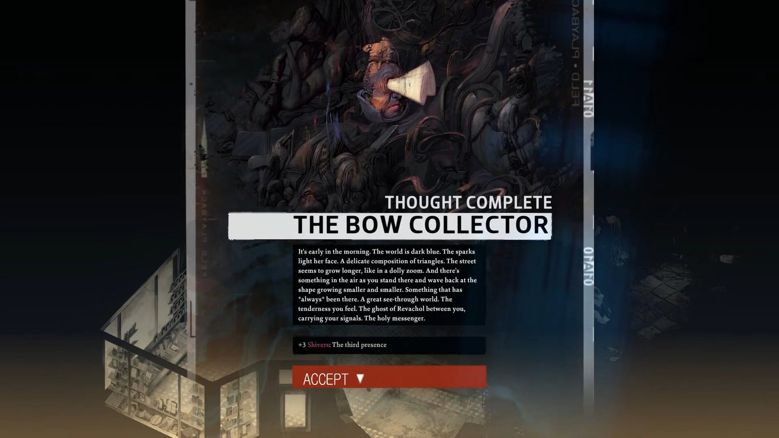 The Bow Collector - Disco Elysium Best Thoughts to Internalize