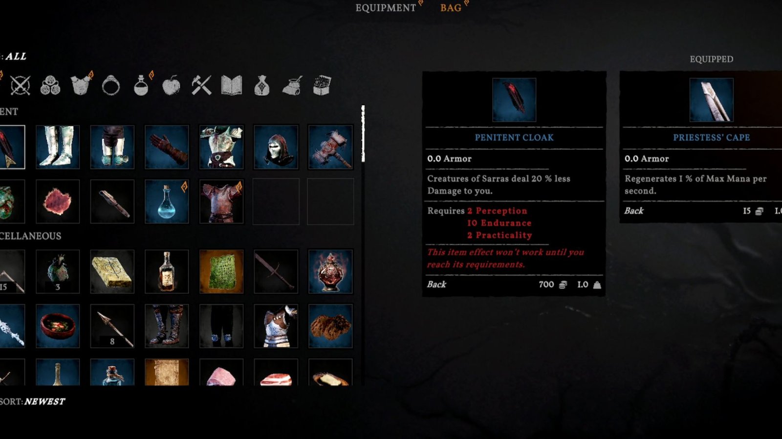 Rewards for beating Sir Lohengrin in Tainted Grail Fall of Avalon DLC