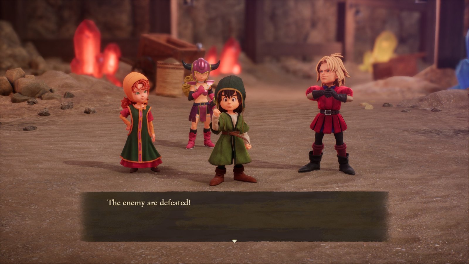 Post-battle scene in DQ7