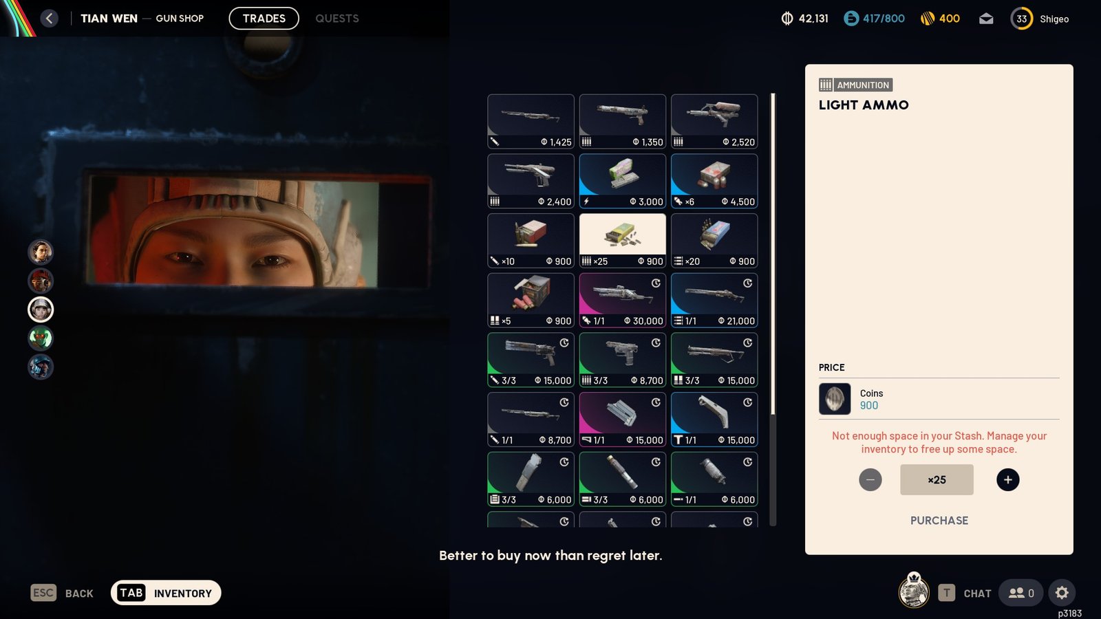 Tian Wen in Arc Raiders