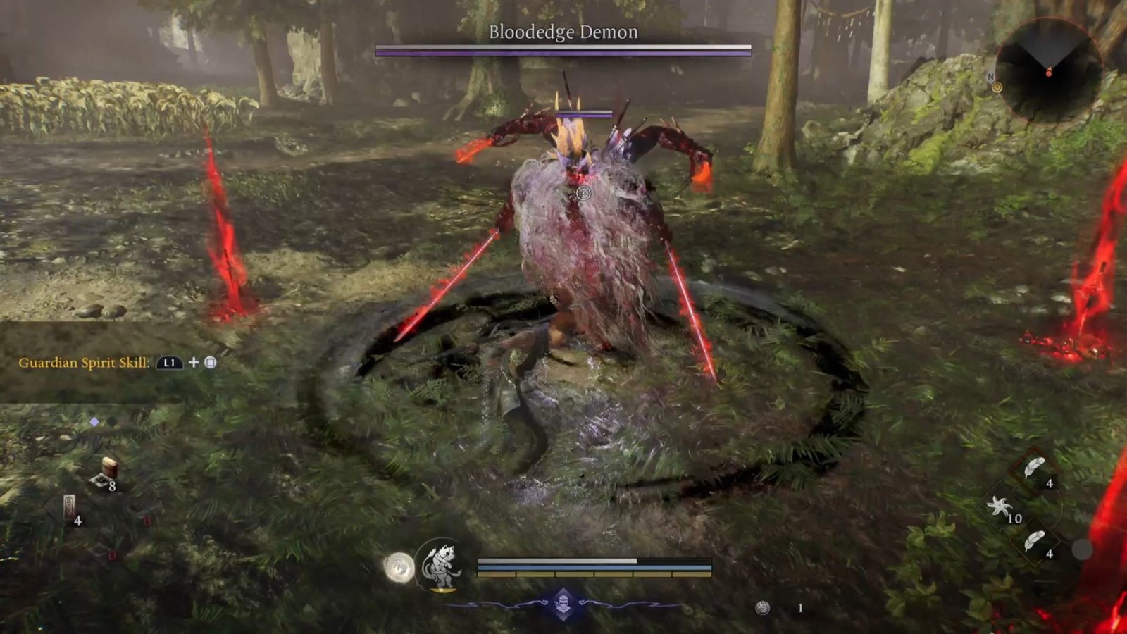 Fighting the Bloodedge Demon in Nioh 3