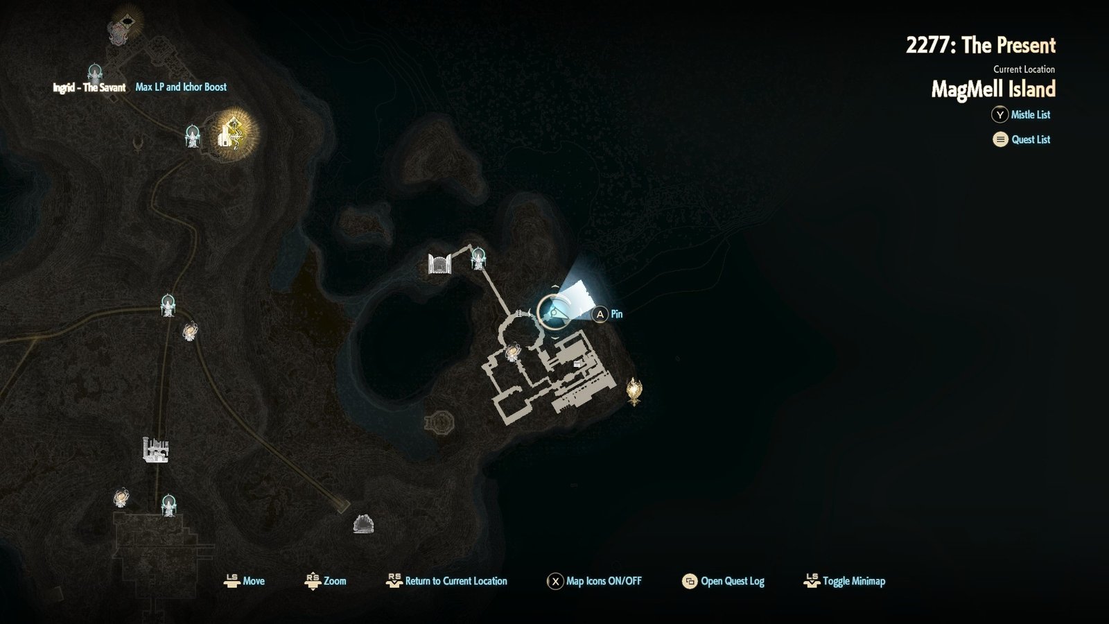 Code Vein 2 Alexis Boss Room Map