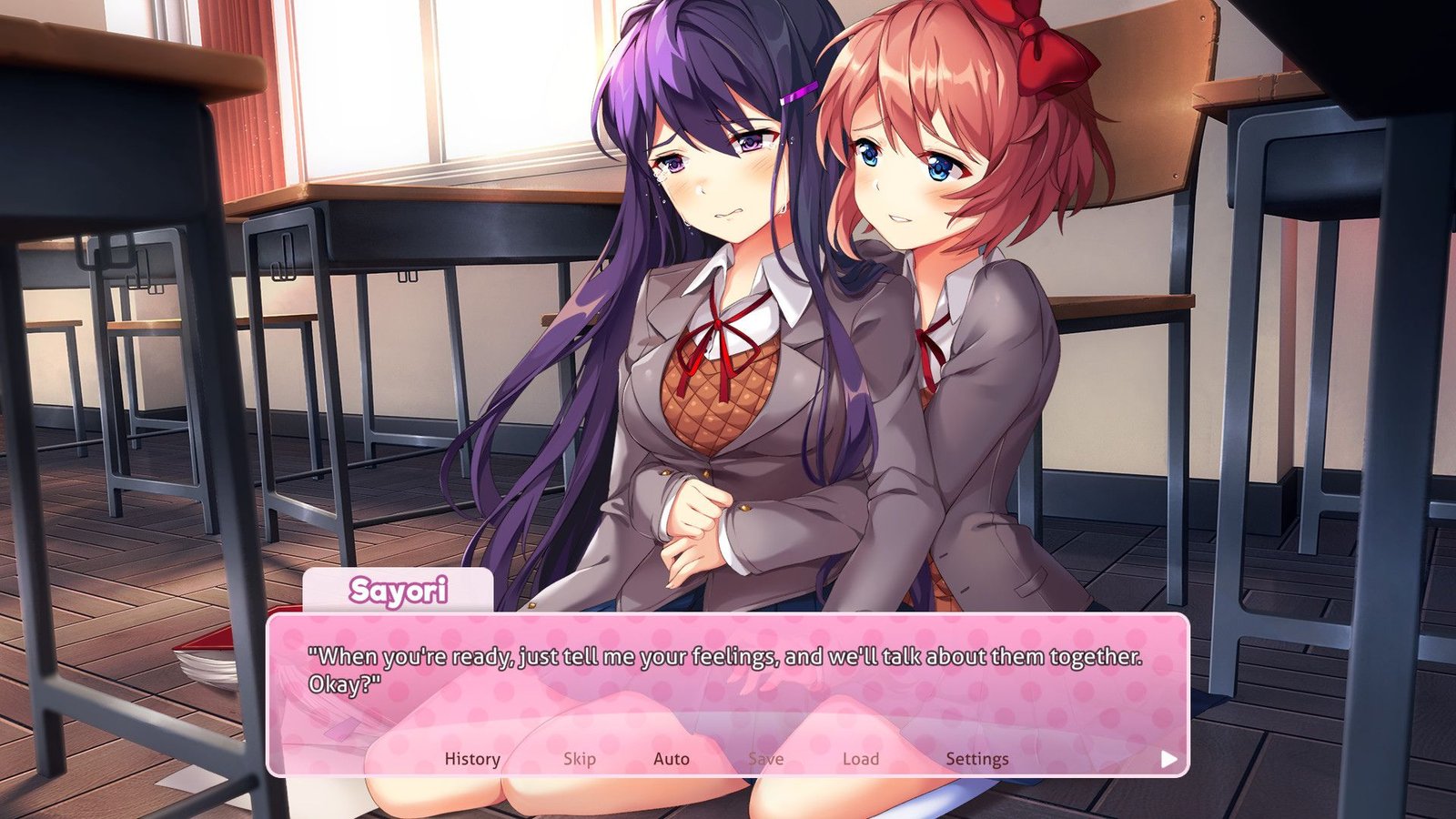 Doki Doki Literature Club Sayori and Yuri